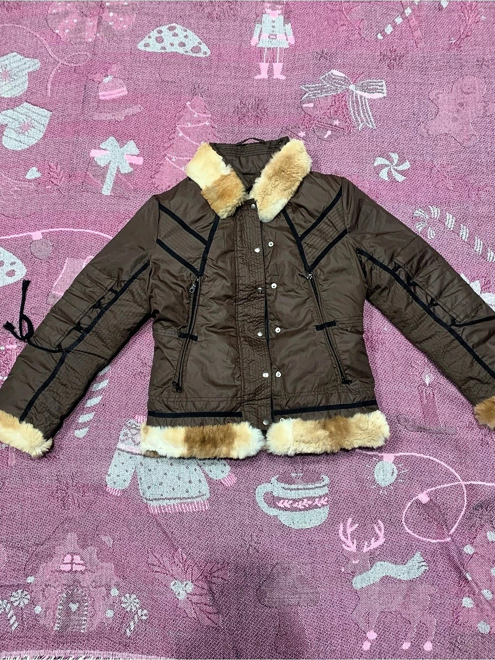Ferre Brown Puffer Jacket Size 46